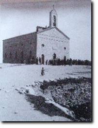 Vecchia foto della chiesa ortodossa di Madaba